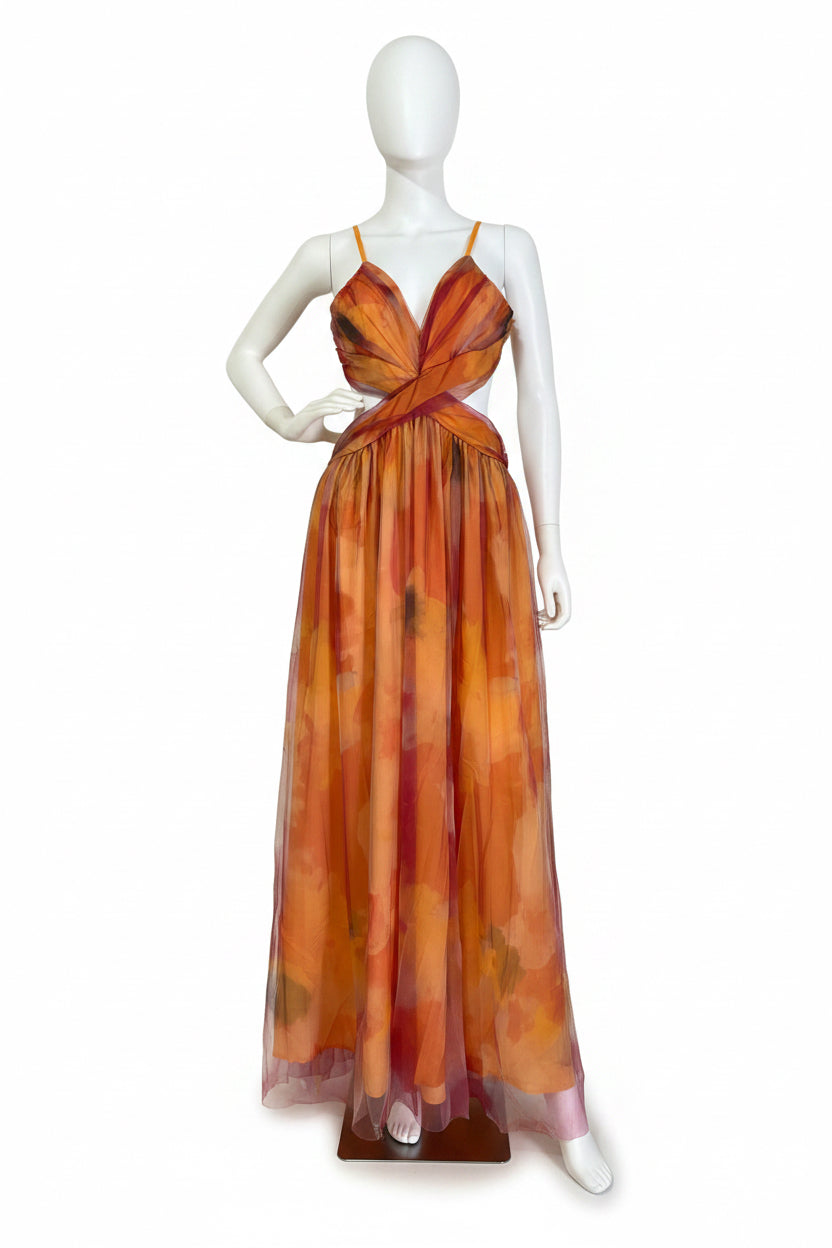 Elegant Floral Evening Gown