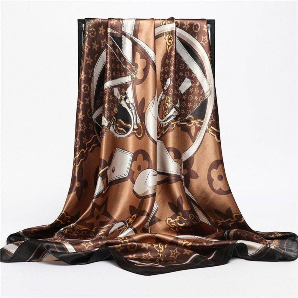 Printed Silk-Feel Fashion Scarf