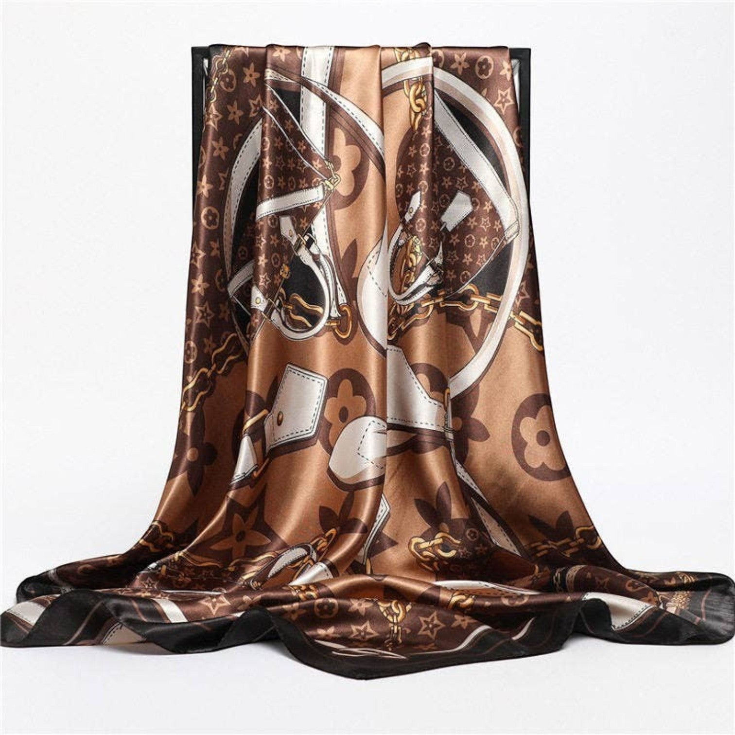 Printed Silk-Feel Fashion Scarf