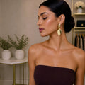 Gold Chunky Teardrop Earrings | Angie Style Boutique