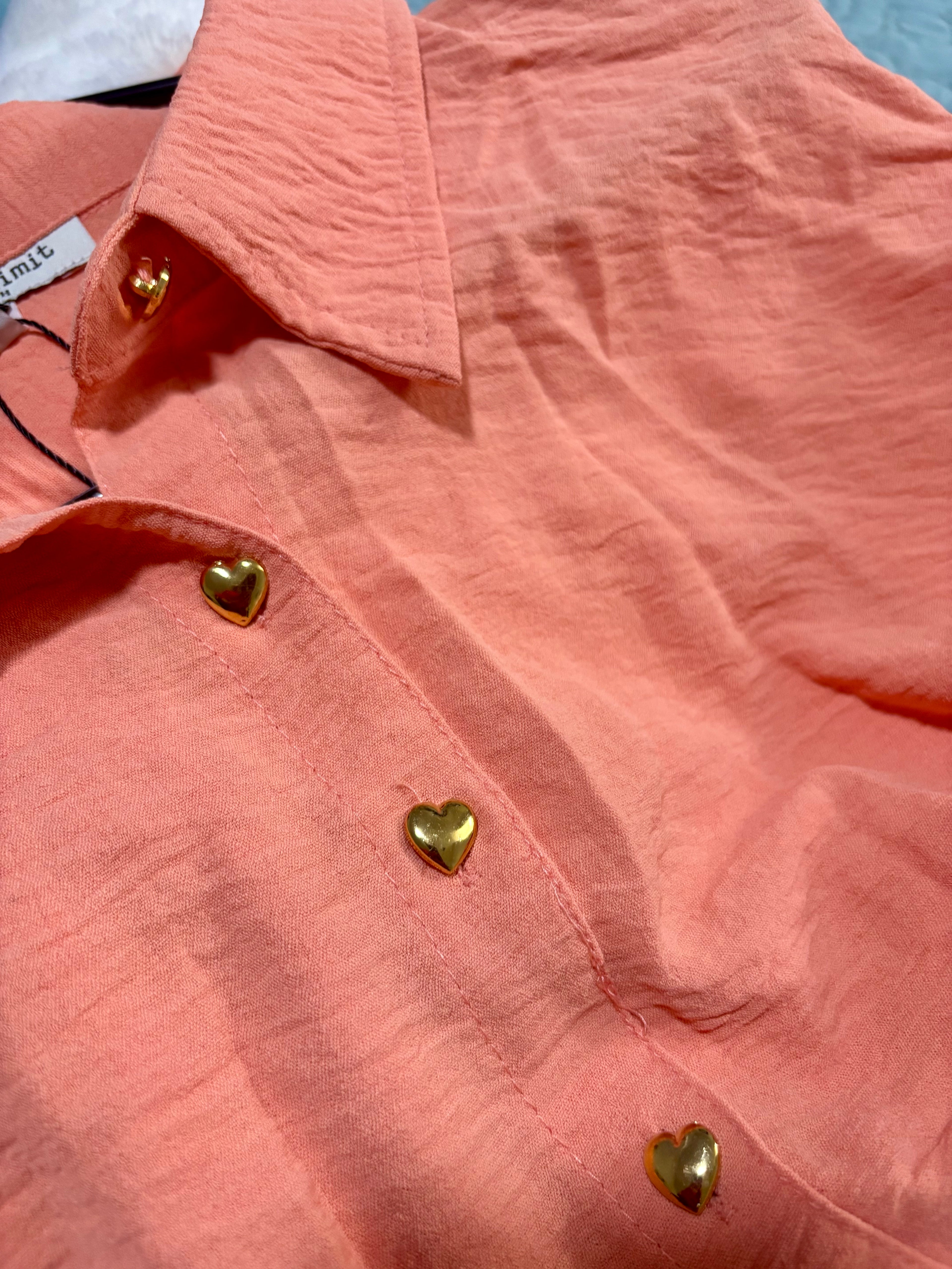 Peach Breeze Shirt Dress