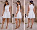 Speed Limit Sleeveless Belted Shirt Dress
