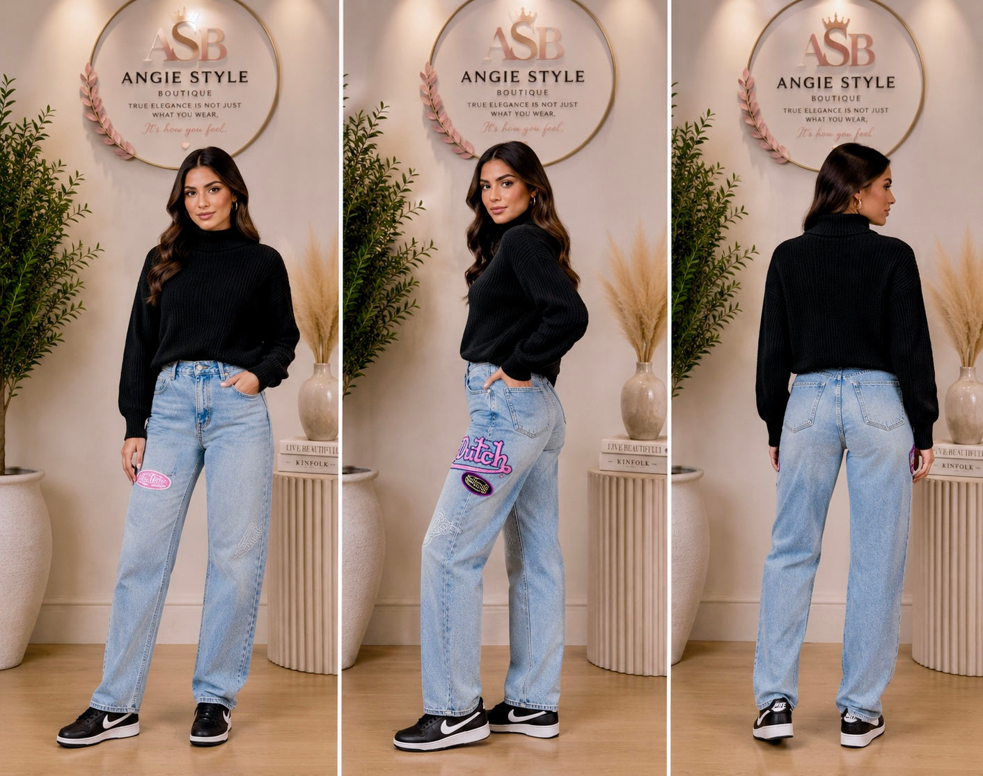 Von Dutch Light Wash Straight Leg Jeans