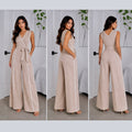 Belted Wide Leg Jumpsuit
