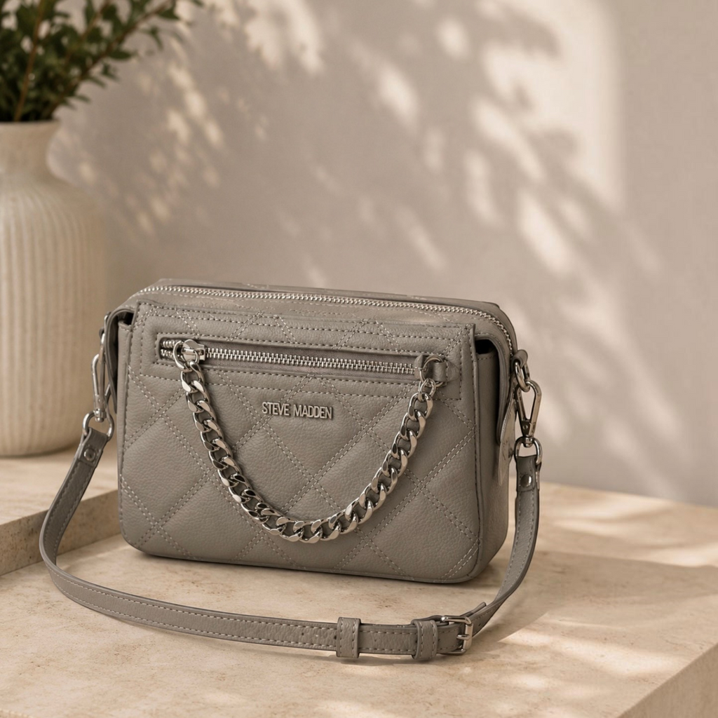 Steve Madden Quilted Crossbody Bag with Coin Pouch