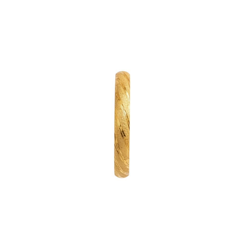 Angie Style Boutique gold chunky dome bangle bracelet with a polished, curved silhouette for a modern statement look.