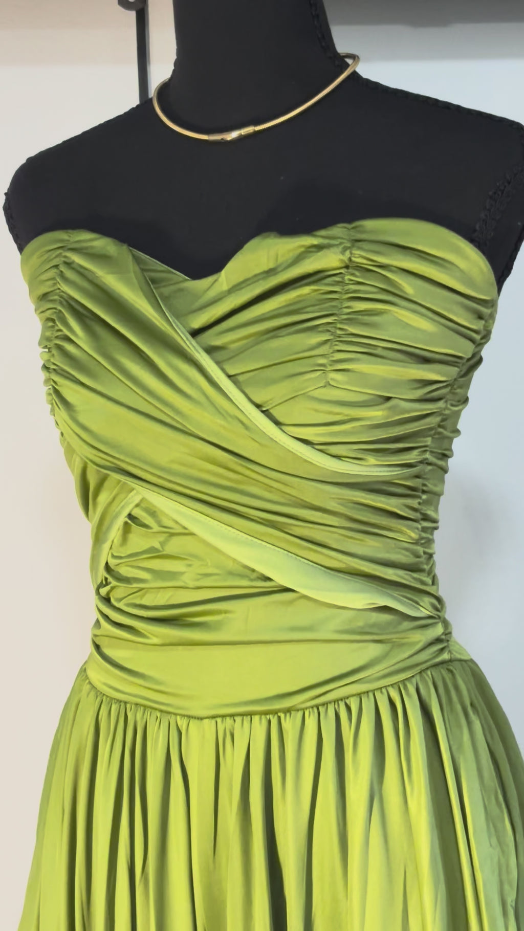 Strapless Mint Green Jumpsuit with Front Bow Detail