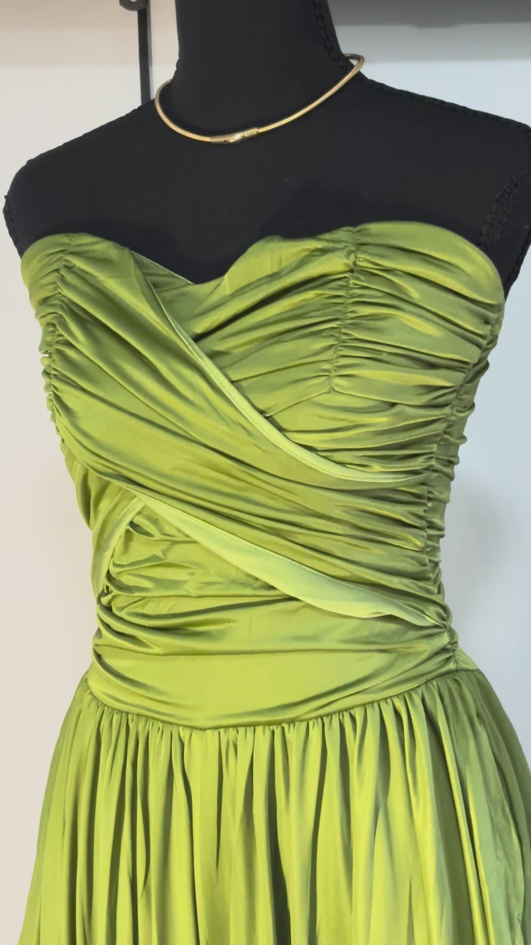 Strapless Mint Green Jumpsuit with Front Bow Detail